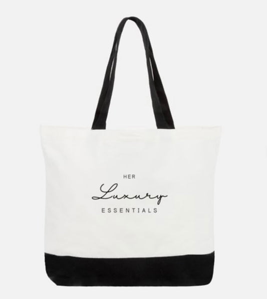 HLE Tote - Black & White (LARGE)
